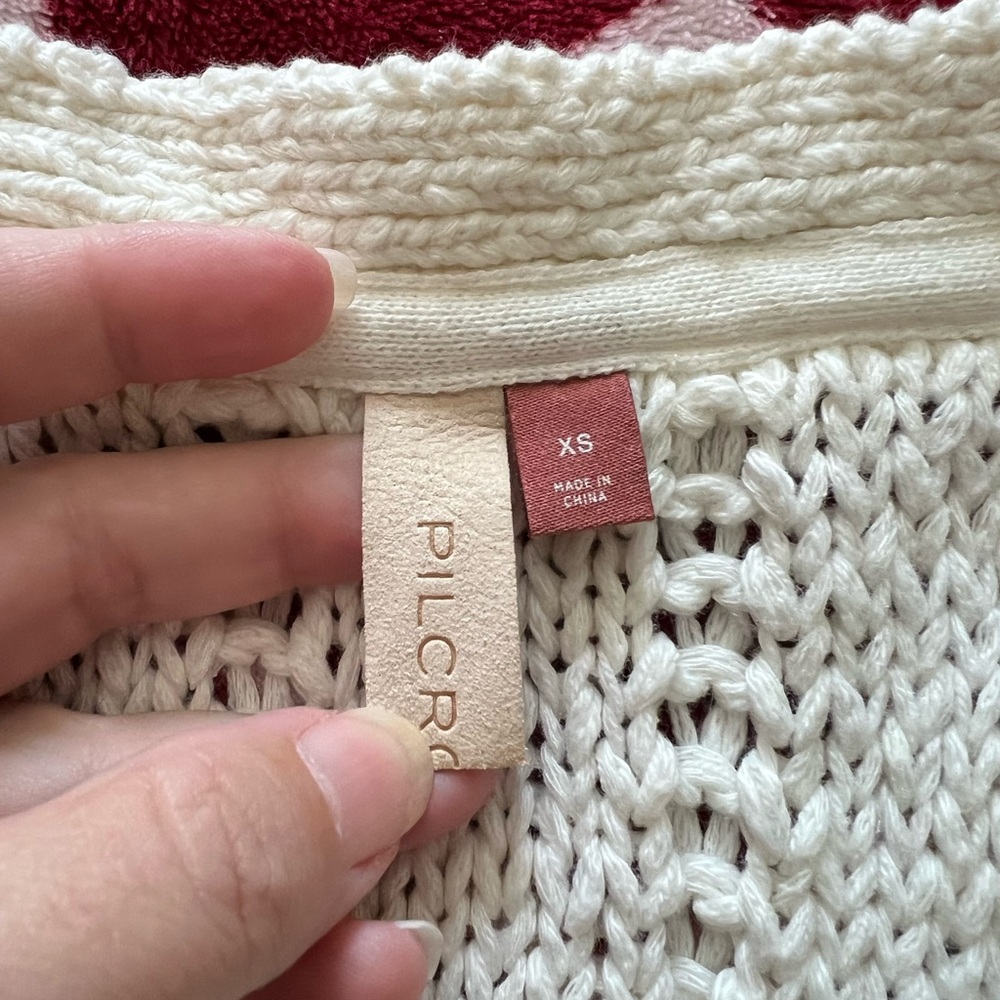 NWOT Pilcro Anthropologie Cream Sweater Vest Tank XS - Picture 9 of 10